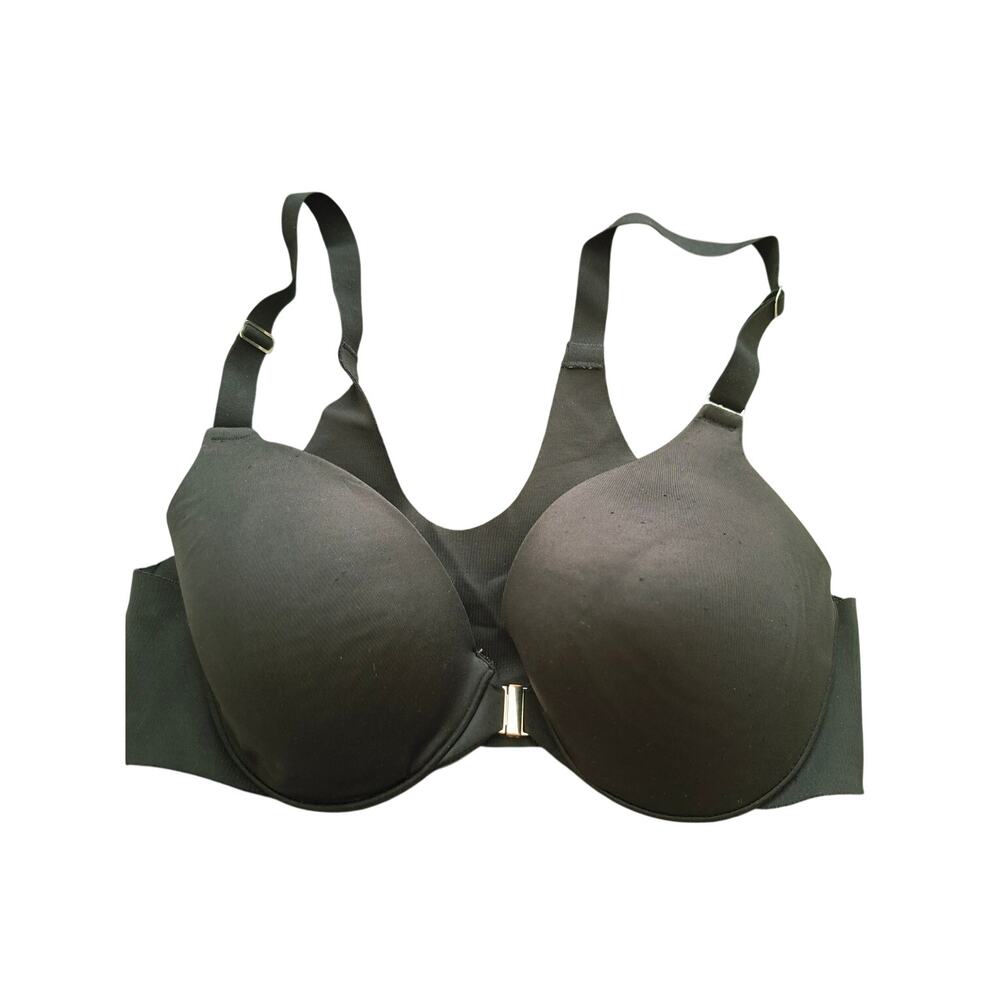 Soma Bra Vanishing Back Full Coverage Front Closure 071601 34B Black